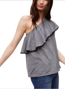 Ann Taylor LOFT Ruffle One Shoulder Size Small